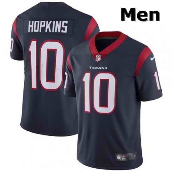Men Nike Houston Texans 10 DeAndre Hopkins Limited Navy Blue Team Color Vapor Untouchable NFL Jersey